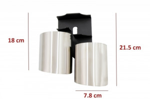 Difuzor Bara Spate cu Ornamente Evacuare compatibil cu AUDI A4 B9 8W Sedan sau Avant 2016-2018 S4 Design pentru Bara Standard Gri - Img 2