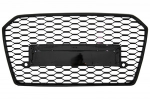 Difuzor Bara Spate cu Ornamente Evacuare compatibil cu Audi A6 4G Facelift 2015-2018 si Grila Bara Fata RS6 Design Black doar Bara Spate S-line - Img 2