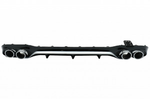 Difuzor Bara Spate cu Ornamente Toba compatibil cu Mercedes E-Class W213 2016-> E53 Design Silver