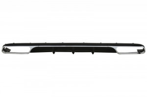 Difuzor Bara Spate cu Ornamente Tobe Crom compatibil cu Mercedes W212 E-Class Facelift 2013-2016 E65 Dessign pentru Bara Spate Standard - Img 5