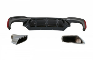 Difuzor Bara Spate cu Tobe Ornamente Crom compatibil cu BMW Seria 5 G30 G31 2017-> M5 Design