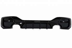 Difuzor Bara Spate Evacuare Dubla Negru Lucios compatibil cu BMW Seria 1 F20 F21 LCI 2015-2019