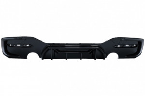 Difuzor Bara Spate Evacuare Dubla Negru Lucios compatibil cu BMW Seria 1 F20 F21 LCI 2015-2019 Competition Design