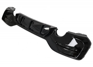 Difuzor Bara Spate Evacuare Dubla Negru Lucios compatibil cu BMW Seria 1 F20 F21 LCI 2015-2019 - Img 3