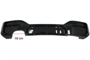 Difuzor Bara Spate Evacuare Dubla Stanga Negru Lucios compatibil cu BMW Seria 1 F20 F21 LCI 2015-2019 - Img 2