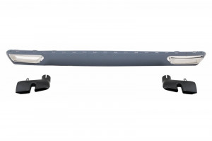 Difuzor Bara Spate si Ornamente Evacuare compatibil cu AUDI A6 4G 2010-2014 Facelift W12 Design