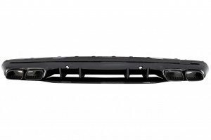 Difuzor cu Ornamente de evacuare compatibil cu Mercedes C-Class W205 S205 2014-2020 C63S Design pentru bara AMG Sport Line