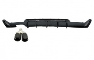 Difuzor Spate cu Toba Ornament Evacuare compatibil cu BMW 4 Series F32 F33 F36 2013-2019 M Design
