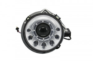 Faruri Bi-Xenon Look LED compatibil cu MERCEDES W463 G-CLass 1989-2012 M-Design Crom - Img 5