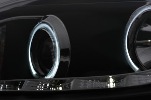 Faruri CCFL LED DRL Angel Eyes compatibil cu Ford Focus II Facelift 2008-2010 Negru - Img 4