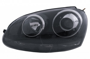 Faruri compatibil cu VW Golf 5 V 2003-2007 Jetta 2005-2010 GTI R32 Design Negru - Img 2