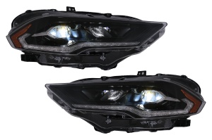 Faruri LED compatibil cu Ford Mustang Facelift 2018-2023 Negru Semnal Dinamic