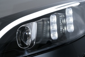 Faruri LED compatibil cu Mercedes C-Class W205 S205 A205 C205 2014-2018 Negru Semnal Dinamic Secvential - Img 3