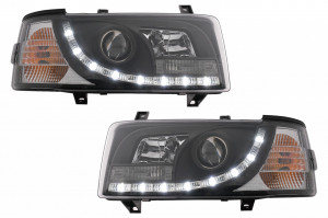 Faruri LED DRL compatibil cu VW Transporter T4 1990-2003 Negru