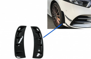 Grila Aripa Laterale Aerisiri compatibil cu Mercedes A Class W177 2018-> Negru Lucios - Img 6