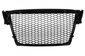 Grila Centrala AUDI A4 B8 2007-2012 RS Design Negru Lucios Fara Emblema cu Grile Laterale - Img 2