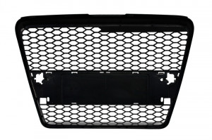 Grila Centrala compatibil cu AUDI A6 4F C6 2004-2007 RS Design Negru Lucios - Img 3