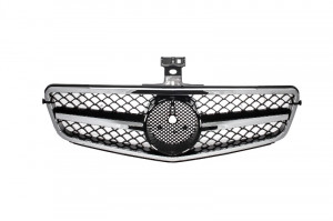 Grila Centrala compatibil cu MERCEDES C-Class W204 S204 Limousine Station Wagon 2007-2014 Sport Negru Lucios & Crom