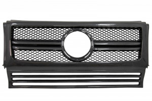 Grila Centrala compatibil cu MERCEDES W463 G-Class 1990-2014 G65 Design Carbon Real Edition - Img 2