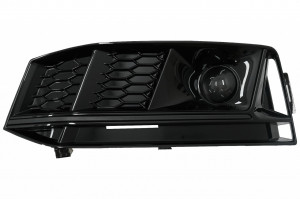 Grile Laterale compatibil cu Audi A4 B9 Sedan Avant 2016-2018 S-Line RS4 Design Negru - Img 3