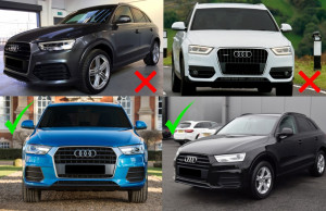 Grile Laterale compatibil cu Audi Q3 8U Facelift 2014-2017 RS Design Negru Lucios - Img 5