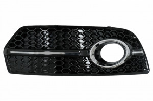 Grile Laterale compatibil cu Audi Q5 SUV 8R 2008-2011 RS Design Negru Lucios&Chrome - Img 2