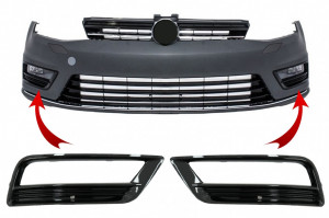 Grile Laterale VW Golf VII 7 2013-2017 R-Line Bara Fata Design Negru Lucios