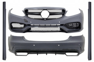 Kit Exterior compatibil cu Mercedes W212 E-Class Facelift 2013-> E63 A-Design Negru Lucios