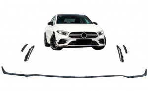 Lip Bara Fata compatibil cu Mercedes A-Class W177 V177 (04.2018-up) A35 Design Negru - Img 6