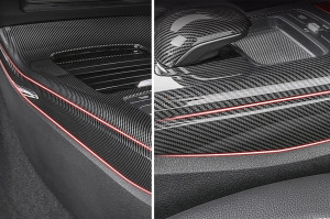 Ornamente interior Laterale Consola compatibil cu Mercedes A-Class W177 2018-> Carbon - Img 2