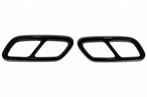 Ornamente tobe compatibil cu sistemul de evacuare Mercedes C-Class W206 S206 Sport Line 2021-> Negru Lucios - Img 2