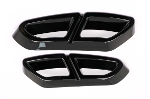 Ornamente tobe sistem de evacuare compatibil cu VW Passat B8 3G 2015-2019 Negru Lucios - Img 2