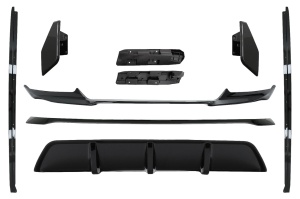 Pachet Exterior Complet compatibil cu BMW X6 F16 2015-> X6M Design, negru lucios