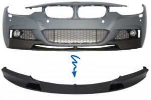 Prelungire Bara Fata compatibil cu BMW Seria 3 F30 F31 2011-> M Design Negru Lucios - Img 2