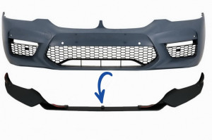 Prelungire Bara Fata compatibil cu BMW Seria 5 G30 G31 (2017-Up) M5 look Negru - Img 2