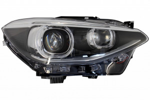 Set Faruri Angel Eyes compatibil cu BMW seria 1 F20 F21 2011-2014 Negru - Img 2