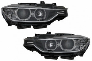 Set faruri Angel Eyes compatibil cu BMW Seria 3 F30 F31 2011-2015 Xenon look