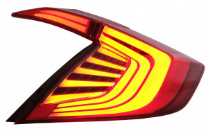 Stopuri Full LED compatibil cu HONDA Civic Sedan 2016-> Rosu Negru - Img 2