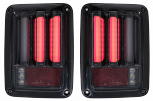 Stopuri Full LED compatibil cu JEEP Wrangler JK 2007-2018 LEDBar Fumuriu
