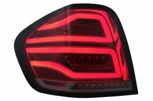 Stopuri FULL LED compatibil cu Mercedes M-Class W164 2005-2008 Rosu Fumuriu - Img 2