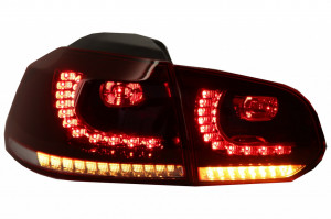 Stopuri FULL LED compatibil cu VW Golf 6 VI 2008-2013 R20 Design Semnal Secvential Dinamic - Img 2