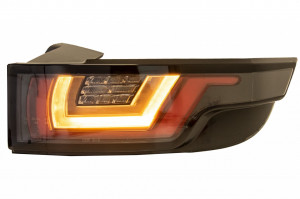 Stopuri Full LED compatibile cu Land ROVER Range ROVER Evoque 2011-2014 Negru/Crom Semnal Dinamic Secvential - Img 3