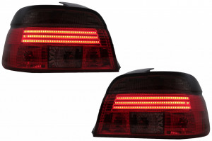 Stopuri LED BAR compatibil cu BMW 5 Series E39 Sedan 1995-2000 Rosu Fumuriu