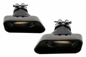 Tobe Ornamente compatibil cu sistemul de evacuare BMW seria 5 F10 F11 F18 V8 LCI Design Editie Negru