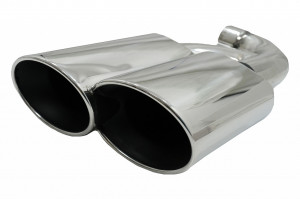 Tobe Ornamente Sistem de Evacuare compatibil cu Porsche Cayenne I Facelift SUV 9PA1 V8 2007-2010 Crom - Img 2
