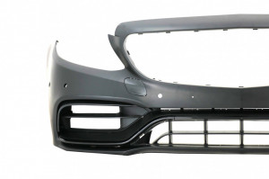 Bara Fata cu Difuzor Spate compatibil cu Mercedes C-Class A205 Cabriolet C205 Coupe 2014-2019 C63 Design Negru - Img 3