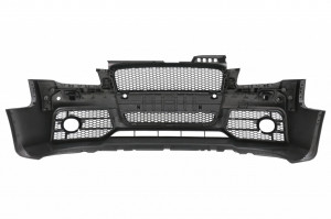 Bara Fata cu Grila Centrala compatibil cu Audi A4 B7 2004-2008 RS4 Look Negru - Img 8