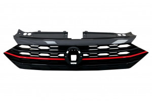 Bara fata cu Grila Centrala Insertie Rosie compatibil cu VW Jetta MK7 (2019-2021) GLI Look - Img 6