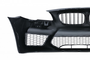 Bara Fata Echipata cu Grile Centrale compatibila cu BMW Seria 5 F10 F11 (2011-2017) M5 G30 Design Fara PDC - Img 5