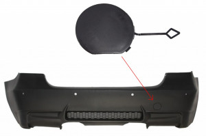 Capac Carlig Tractare Bara spate compatibil cu BMW Seria 3 E90 2004-2011 M3 Look Evacuare Centrala